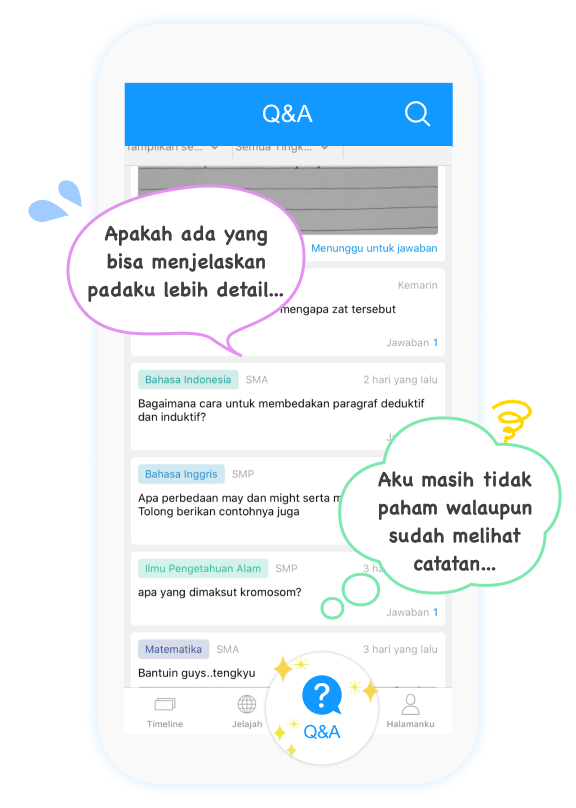 Q&A feature on display